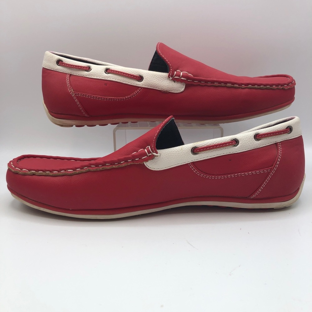 DiCarlo Red Slip on Loafers Size 43 Good Shape Red